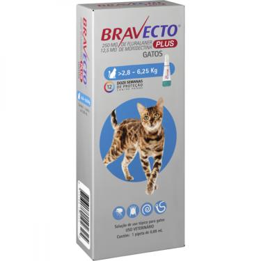 Imagem de Anti Pulgas Plus para Gatos de 2,8kg a 6,2kg Bravecto