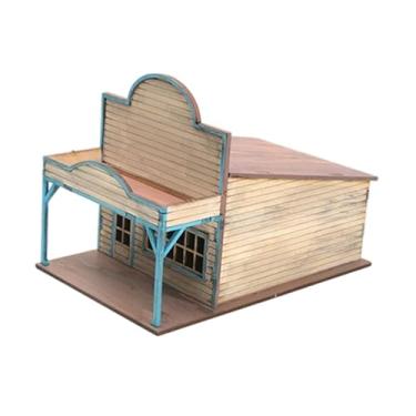 Imagem de Esquirla Kit de modelo de construção de cidade em escala 1/72, quebra-cabeças 3D de madeira, diorama inacabado, modelo de arquitetura de micro paisagem para, Hospital