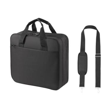 Imagem de RNXRZANK Pasta para Folhas Soltas, Presente Empresarial, Compartimentos para Canetas, Porta-Cadernos, Bolsa de Ombro, Organizador de Documentos