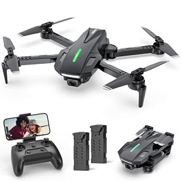 Imagem de DEERC Drone com câmera, drones D70 com câmera para adultos HD 720p, quadricóptero RC para iniciantes com 2 baterias, brinquedo infantil fácil de jogar, pairar automaticamente, controle de voz