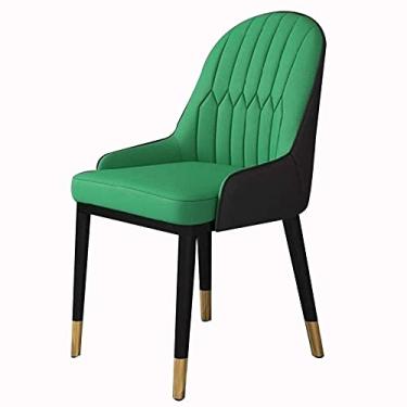 Imagem de Cadeira de jantar, cozinha, sala de jantar, móveis, cadeiras de couro sintético, cadeiras de jantar modernas de couro PU com encosto alto, assento macio, cadeiras de sala de estar, balcão de cozinha