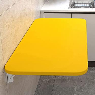 Imagem de Mesa dobrável de madeira, mesa dobrável para espaços pequenos, mesa de cozinha suspensa na parede, mesa de trabalho dobrável, mesa de parede dobrável para casa, escritório, bar, lavanderia, quarto