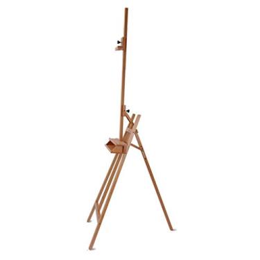 Imagem de Suporte de exibição de tela, cavalete ajustável em altura com inclinação de faia para pintura de artista de estúdio, cavalete em tela,