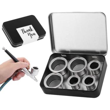 Imagem de 6 peças - copo de filtro de tinta para aerógrafo, coador de copo de aerografia, copo de filtro para acessórios de pintura aerógrafo, para copos de 2,5 a 3,3 cm de diâmetro (6)