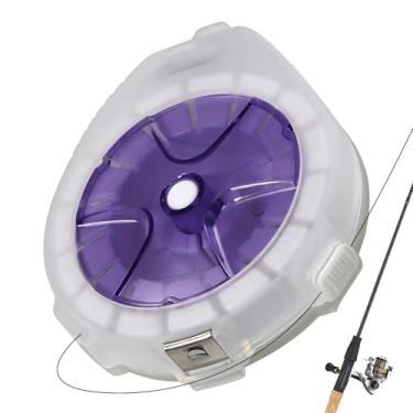 Imagem de Suporte de linha de pesca – caixa de enrolamento de pesca com cortador, organizador de acessórios de pescadores para atividades ao ar livre de água doce, água salgada, lago, riacho, lago, riacho