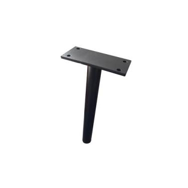 Imagem de Pé De Metal 18Cm Preto Multiuso Para Armário Mesas - T 18Cm