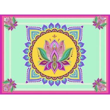 Imagem de PAREÔ no Tecido Sedinha Ideal para Saída de Praia -Tecido de Canga Sem Acabamento (1,05 M x 1,44M) (LOTUS)