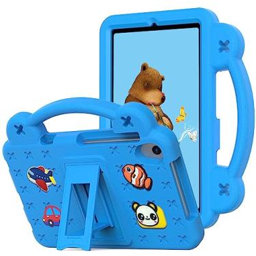 Imagem de YRH Capa para tablet Onn 20.3 cm Gen 4 2024 modelo #100135923, capa infantil de EVA com alça de suporte, para Walmart Onn Tablet Case 20.3 cm, azul