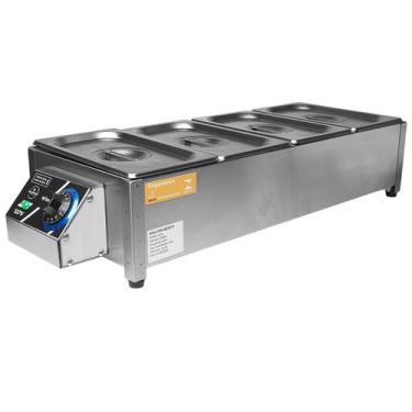 Imagem de Salsicheira Elétrica 4 Cubas 2,5 Cada Hot-dog Molheira 10kgs 220v - Fa