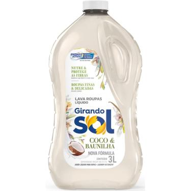Imagem de Lava Roupas Líquido Roupas Delicadas Girando Sol Coco e Baunilha 3L