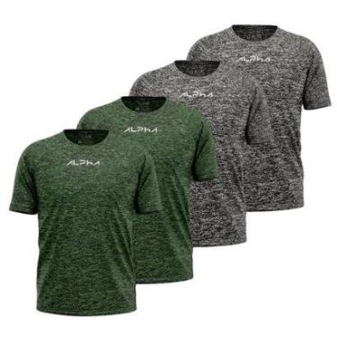 Imagem de Kit 4 Camisetas Dry Alpha Co Masculina-Masculino