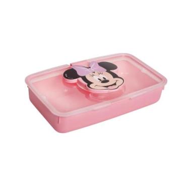 Imagem de Porta Lenço Umedecido Infantil Decorado Bebê Plasútil, Minnie