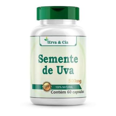 Imagem de Semente De Uva- 60 Cápsulas 500Mg (Vitis Vinifera) 1 Pote - Erva E Cia