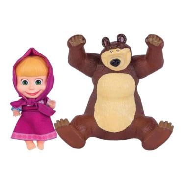 Imagem de COMP Kit Brinquedos Infantis: Boneca Masha Articulada + Boneco Urso 18