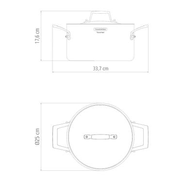 Imagem de Caçarola Funda Corpo Triplo Tramontina Grano 62144240 Inox