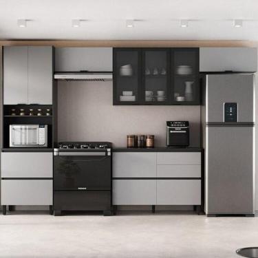 Imagem de Cozinha Modulada 5 Peças 9 Portas 5 Gavetas Mdf Dodradiça Slow Motion 