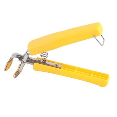 Imagem de Braçadeira/suporte de tigela de aço inoxidável multifunções anti quente T Pot Pan Grippers ferramenta de cozinha casa cozinha Ts (K1050#B amarelo)
