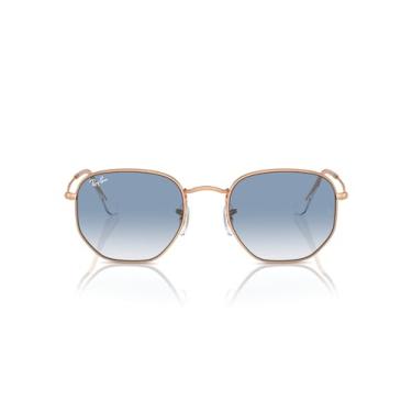 Imagem de Óculos de Sol Ray-Ban Hexagonal 0RB3548 92023F Tam 51 / Rose Gold - Lentes Azul Gradiente