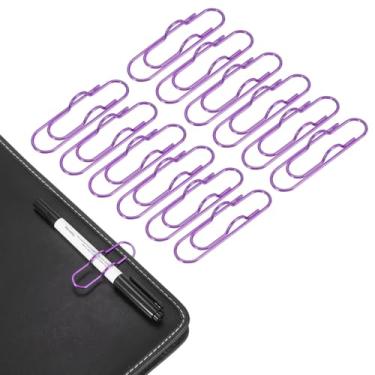 Imagem de PATIKIL Suporte de clipe de caneta para notebook, 12 peças de clipes de caneta de metal, roxo