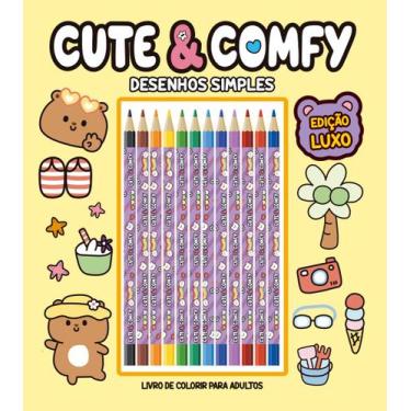 Imagem de Livro - Cute & Comfy Desenhos Simples - Edição de Luxo - 12 Lápis de C