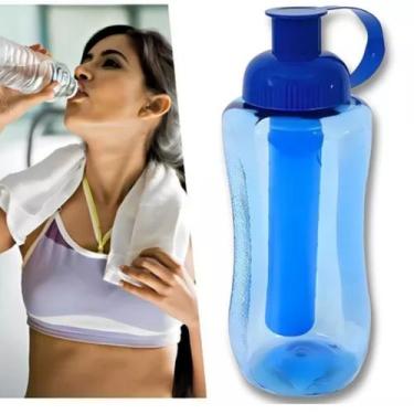 Imagem de Garrafa De Água Squeeze Infantil Crianças Tubo De Gelo 600ml - Dagg Sp