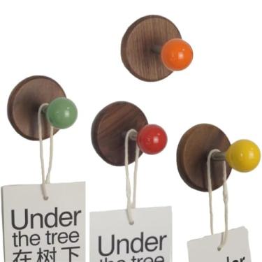 Imagem de 4 ganchos magnéticos coloridos, ganchos magnéticos resistentes, ganchos magnéticos fortes de neodímio, cabide magnético para geladeira, porta de metal, armário para pendurar toalha, casaco, bolsa