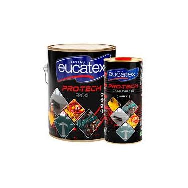 Imagem de Kit Tinta Epóxi 3,6L + Catalizador 900ml Pro-Tech Eucatex P/Ardósia, Cerâmica, Azulejos, Vidros (Azul Segurança)