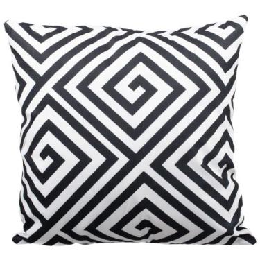 Imagem de Kit 2 Capas De Almofadas Sala Quarto 43 X 43 Cm - PGB, Preto Labirinto