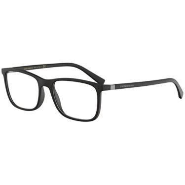 Imagem de Óculos retangulares de plástico preto fosco Dolce & Gabbana DG 5027 2525 55mm