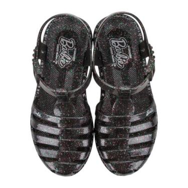 Imagem de Sandália Grendene Barbie Duo Infantil, Preto, 25 BR