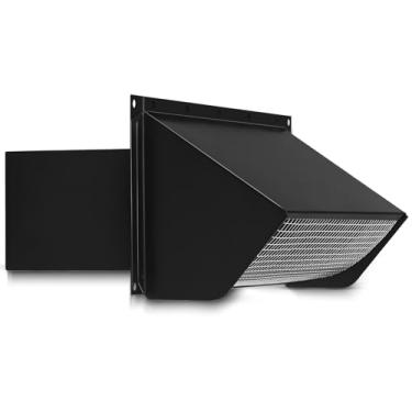 Imagem de Wosijm Tampa de ventilação de parede para exaustor Broan para exaustor de cozinha exaustor de banheiro ventilação do secador de exaustão para 3-1/10.2 cm x 25.4 cm (preto)