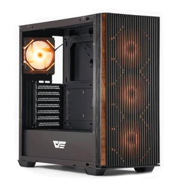 Imagem de darkFlash DS900WS(2025) ATX PC Case, madeira de nogueira real, alto fluxo de ar, pré-instalado 4 x 120 mm PWM ARGB Fan Computer Case, Mid-Tower Gaming PC, Tipo-C, até 360 mm AIO (preto)