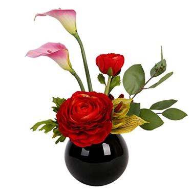 Imagem de Flores falsas flores falsas sala de estar mesa de jantar floral casa simulação decoração de flores é adequado para escritório mesa de café hotel mesa ou como um presente flores para decoração (cor: 1