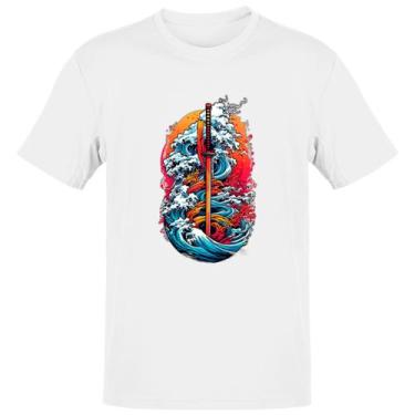 Imagem de Camiseta Unissex Ka tana colorful japao artwork - Katana, EG