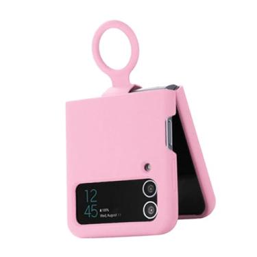 Imagem de Jiawu Slim Fit Capa de Telefone à Prova de Choque para Z Flip 3 5G 2021 Modelo Anti Arranhões Capa de Telefone de Carregamento Sem Fio (Pêssego Rosado)