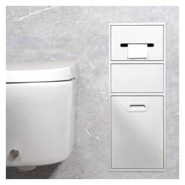 Imagem de Nicho de chuveiro de aço inoxidável – Organizador de banheiro embutido, prateleira embutida para cozinha, sala de estar, armazenamento de quarto, design moderno (branco-B)