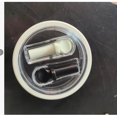 Imagem de Tampa de recipiente de substituição de canudo duplo para Stanley Quencher H2.0 1,134 g – Tampa transparente à prova de vazamento, compatível com copo Stanley, branca