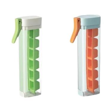 Imagem de Forma Portátil De Gelo Em Cubos De Grau Alimentício, Mini Bandejas De 