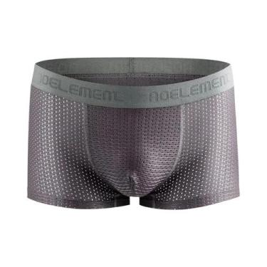 Imagem de Cuecas Boxer Masculinas Respiráveis De Malha Gelada Para Verão, Roupa 