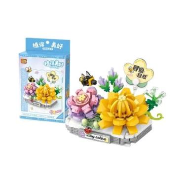 Imagem de Blocos De Montar LOZ: Cacto Suculento Menina - Brinquedo De Montagem D