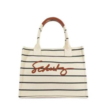 Imagem de Bolsa Schutz Shopping Osaka Lona Branca-Feminino