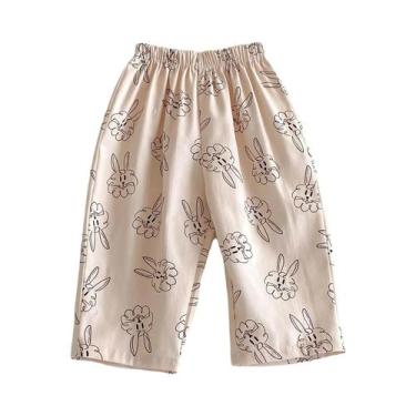Imagem de Calças Harem Para Crianças, Finas E Soltas, Com Estampa Casual Para Me