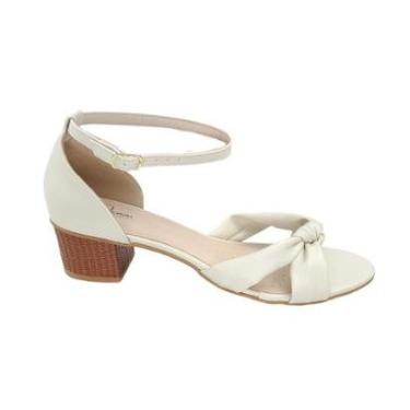 Imagem de Sandália Feminina Salto Grosso Macia Confortável Tamanho Especial Bela35-Feminino