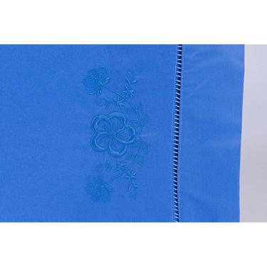 Imagem de Jogo De Lençol Cama Viúva 100% Algodão 200 Fios 3 Peças Azul