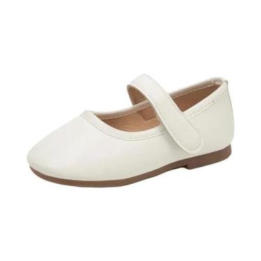 Imagem de Sapatos Princesa Mary Jane De Couro Macio Para Meninas, Sapatilhas Lev