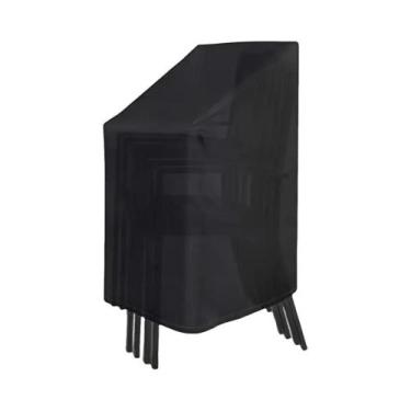 Imagem de Capa Protetora Para Cadeira De Pátio Empilhável, Impermeável E Resiste