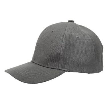 Imagem de Boné Básico Aba Curva Liso Unissex Adulto Ajuste , Cinza, 58cm
