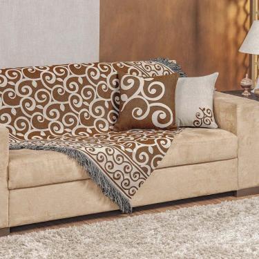 Imagem de Xale Decorativo Turin Com Franja 1,60m X 1,40m Jacquard 1 Peça 58% Algodão 42% Poliéste...