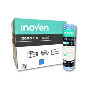 Imagem de Kit 12 Rolos Pano Multiuso Limpeza Higiene Tipo Perfex Picotado Resist