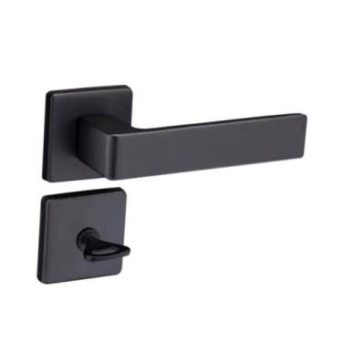 Imagem de Fechadura Pado Concept 419 Banheiro Preta 40Mm Quadrada Ep